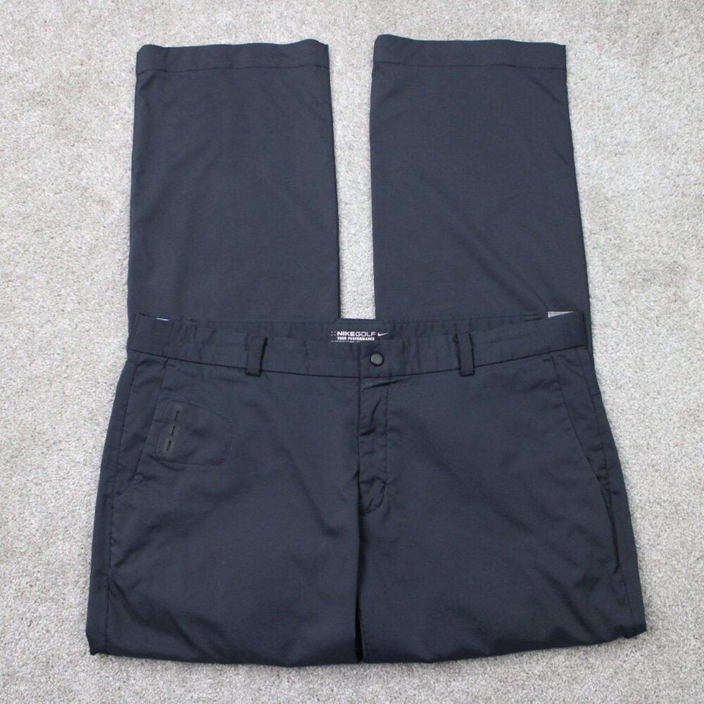 Nike Golf Pants Mens 38x32 Black Rory McIlroy Modern Tech Woven Tour Performance